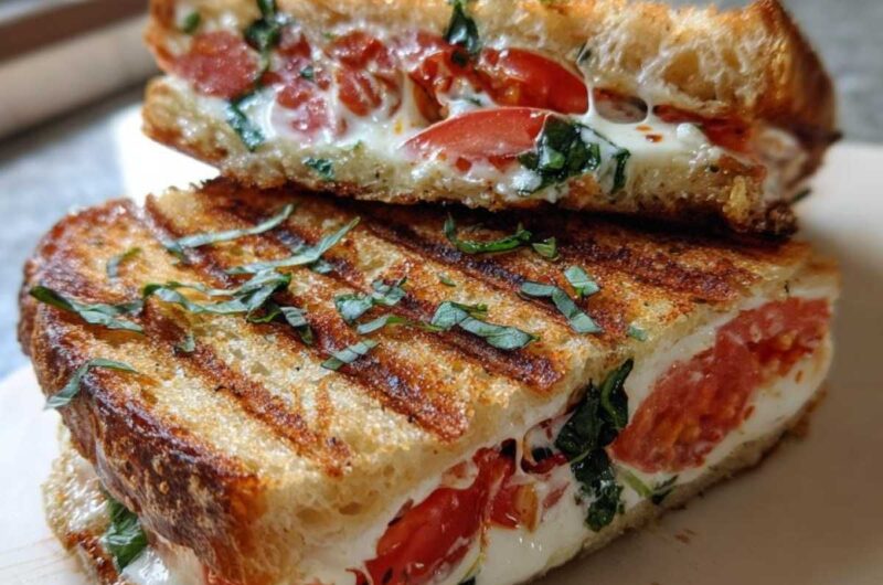 Caprese Panini with Balsamic Glaze