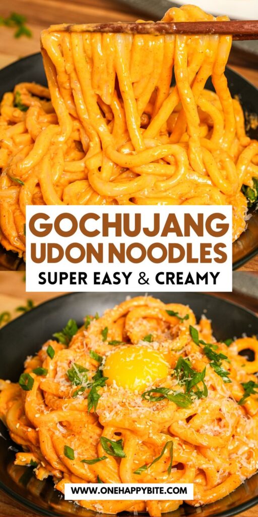 Creamy Gochujang Udon Noodles