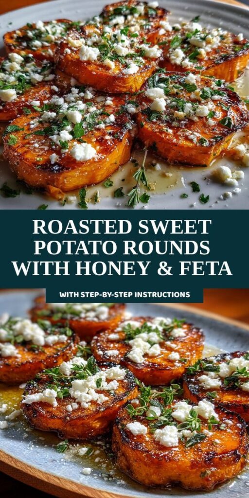 Roasted Sweet Potato Rounds with Honey Feta