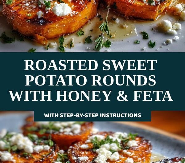 Roasted Sweet Potato Rounds with Honey Feta