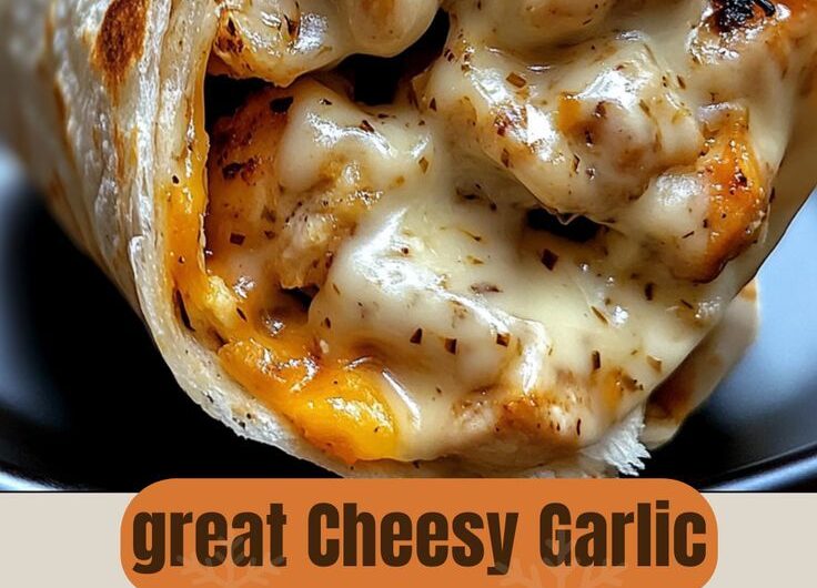 Cheesy Garlic Chicken Wraps