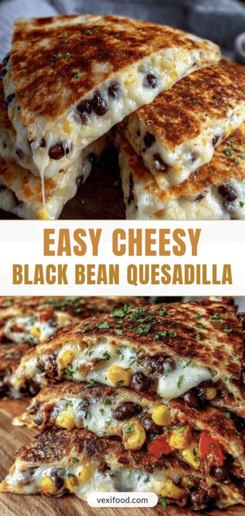 Easy 5-Ingredient Quesadilla Recipe with Black Beans and Pepper Jack