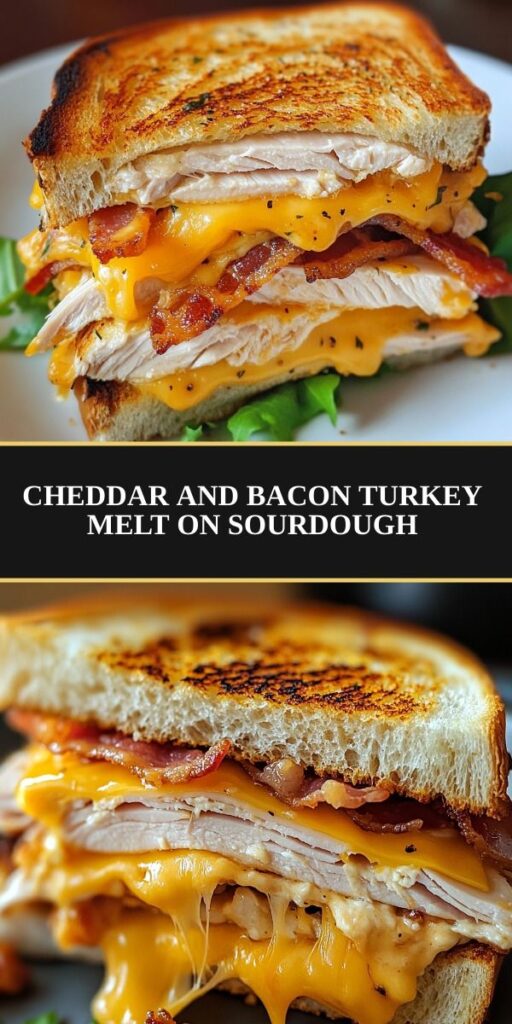 Cheddar and Bacon Turkey Melt on Sourdough