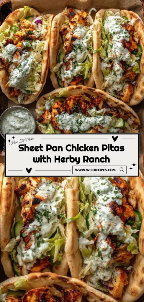 Sheet Pan Chicken Pitas with Herby Ranch